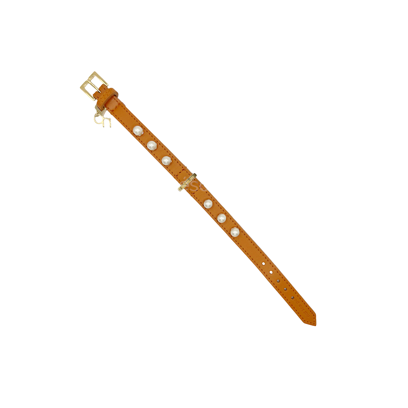 Collier orange à perle - Les Trésors Pets