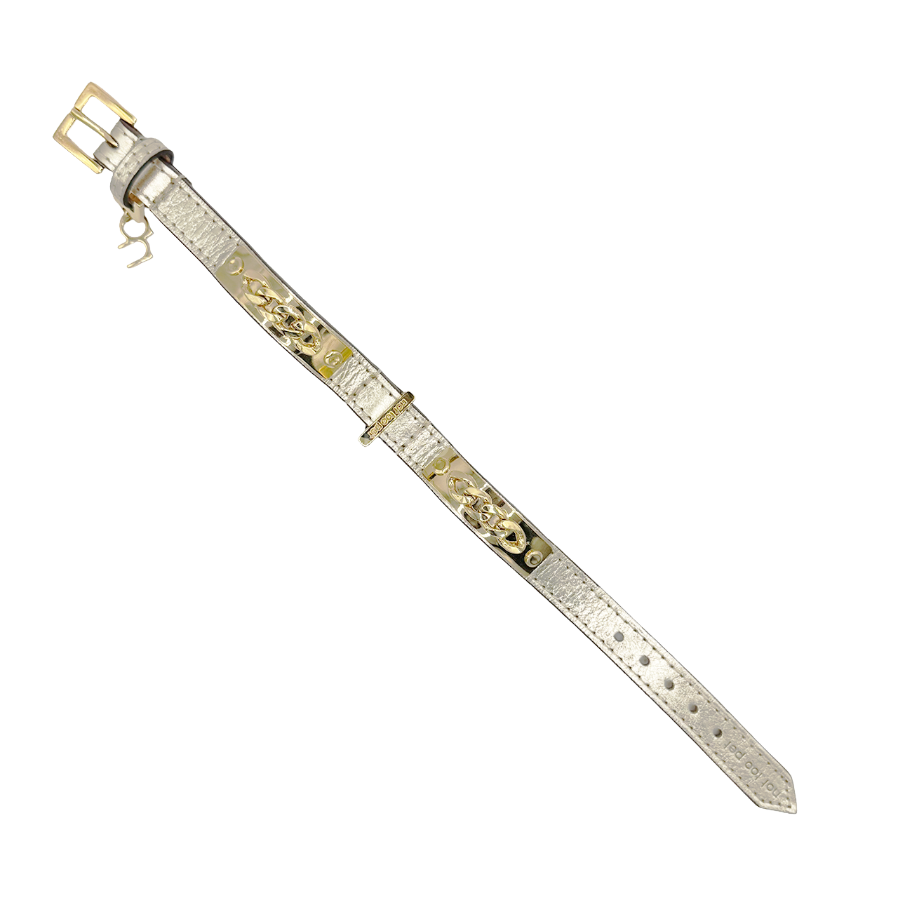 Collier avec dorée et médaillon - Les Trésors Pets