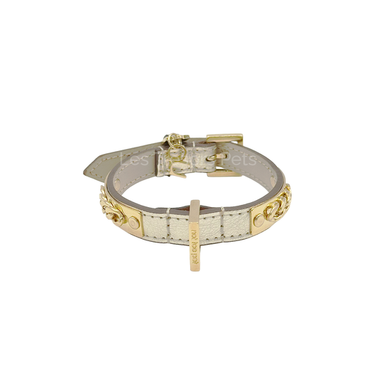 Collier avec dorée et médaillon - Les Trésors Pets