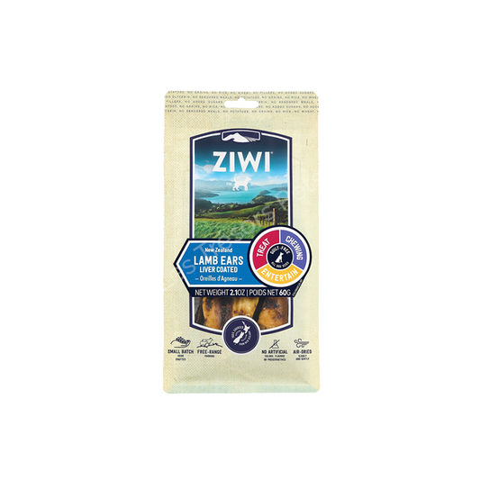Ziwipeak Friandises pour chiens Oreilles d'agneau 60 gr. - Les Trésors Pets