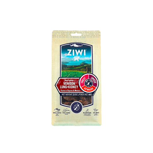 Ziwipeak Friandises pour chiens Poumon et rein de cerf 60 gr. - Les Trésors Pets