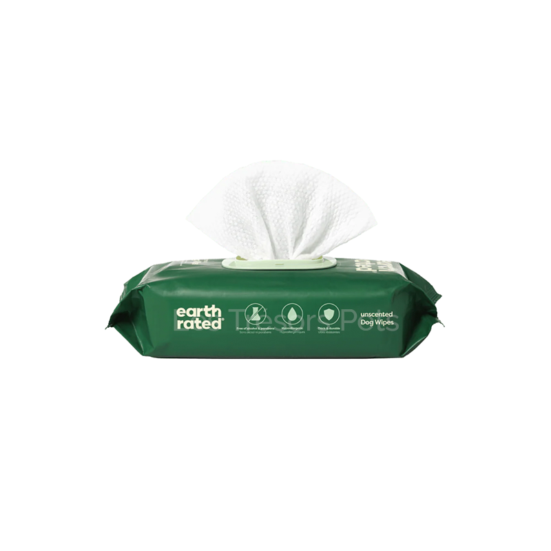 Lingettes de toilettage non parfumées (100 lingettes) - Les Trésors Pets