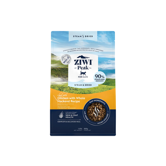 Steam & Dried nourriture pour chats Poulet 800 gr. - Les Trésors Pets