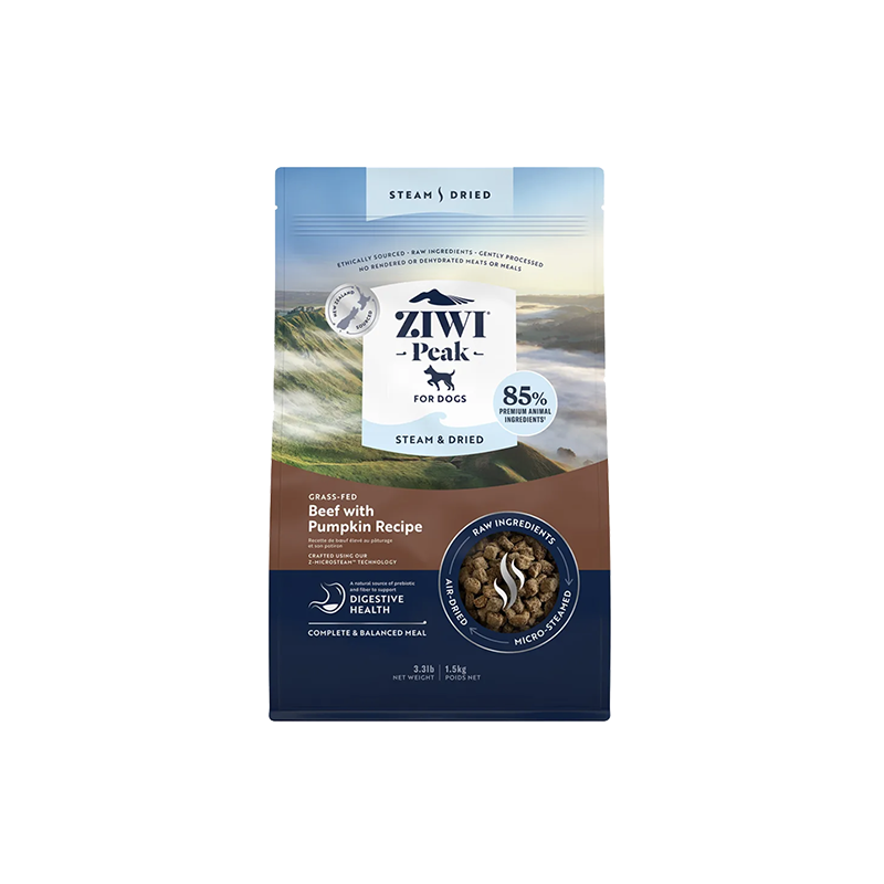 Ziwipeak Steam & Dried nourriture pour chiens Bœuf - Les Trésors Pets
