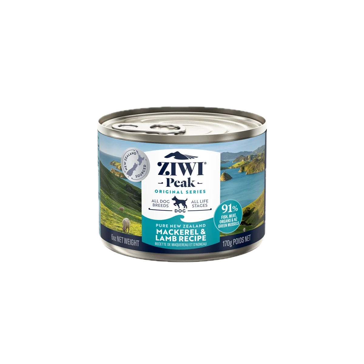 Nourriture humide pour chiens Maquereau et Agneau 170 gr. - Les Trésors Pets